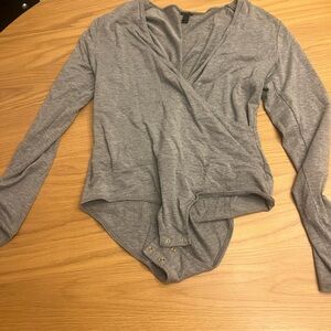Jcrew NWOT - Gray Women's Wrap bodysuit - L